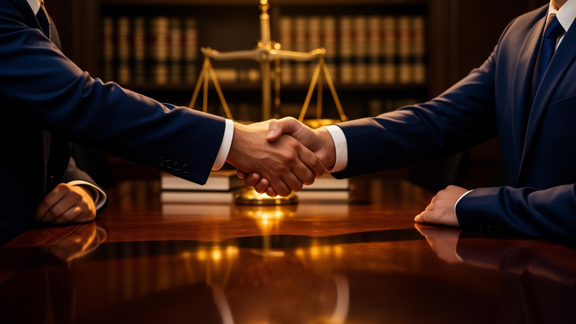 Mediators reaching agreement at the conference table